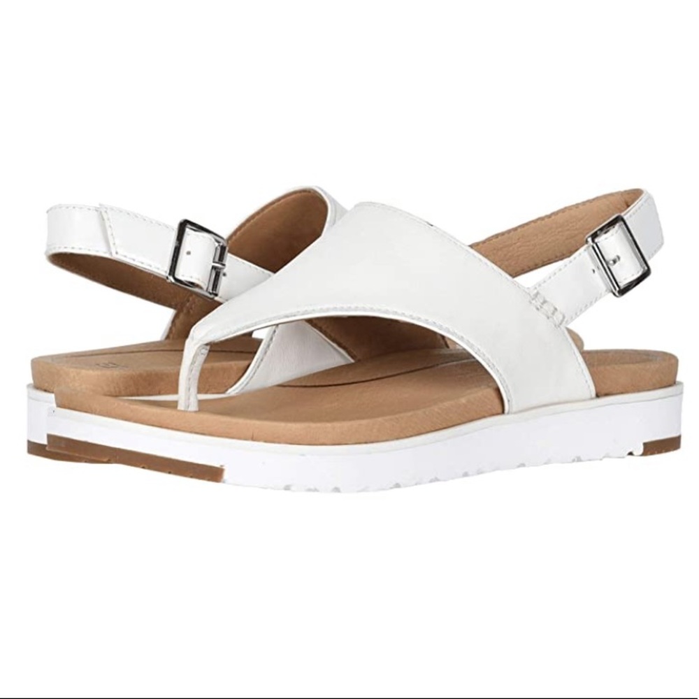 NEW UGG Alessia White Leather Sandal sz 7